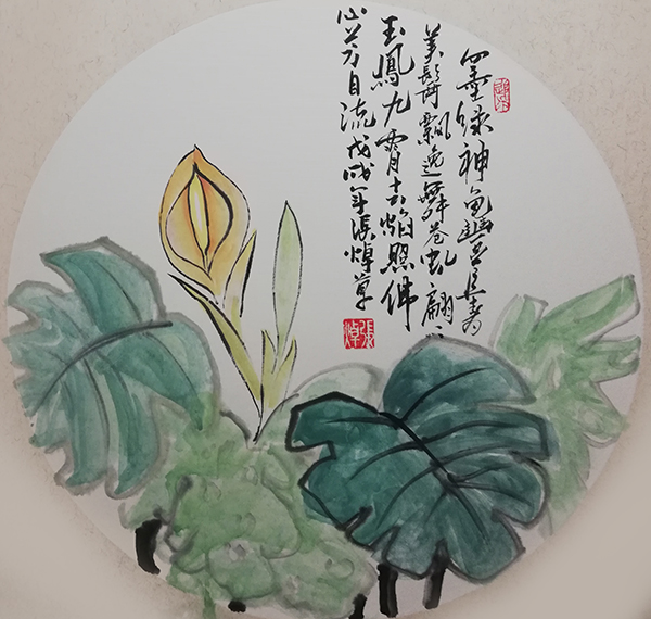 张焯《龟背竹 》
